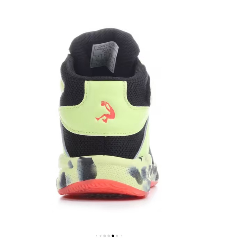 Boys' High-Top Basketball Sneakers - Neon Green/Black/Red. NEW. SIZE 11 - Picture 3 of 10